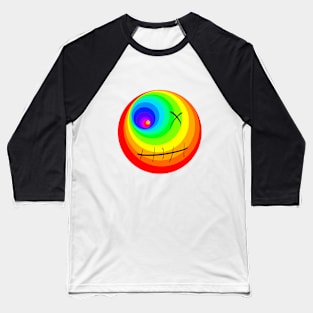 Rainbow Smiley Baseball T-Shirt